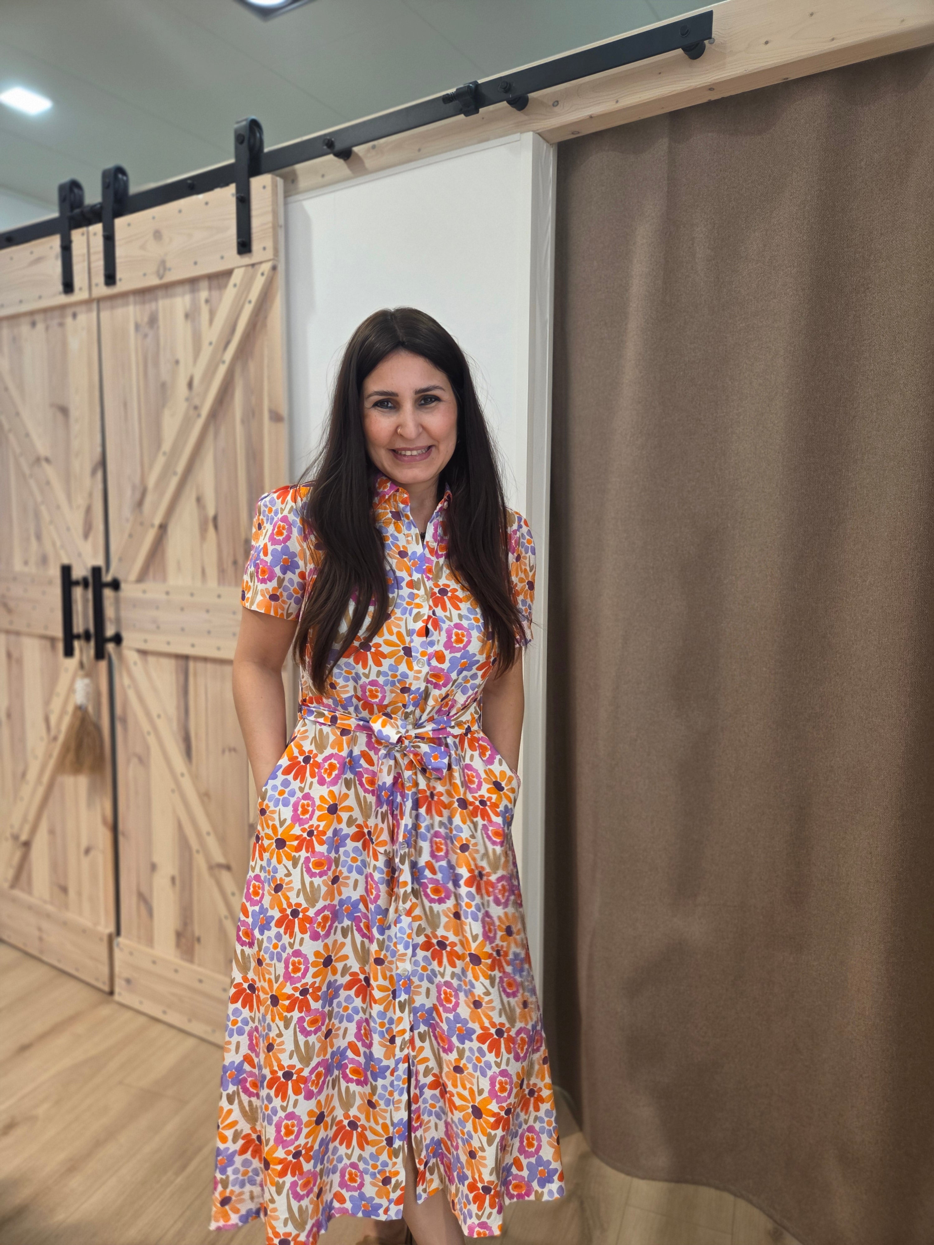 Midikleid Blumenprint - Unique Flores 