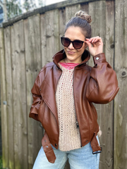 Biker Jacke - Unique Flores 