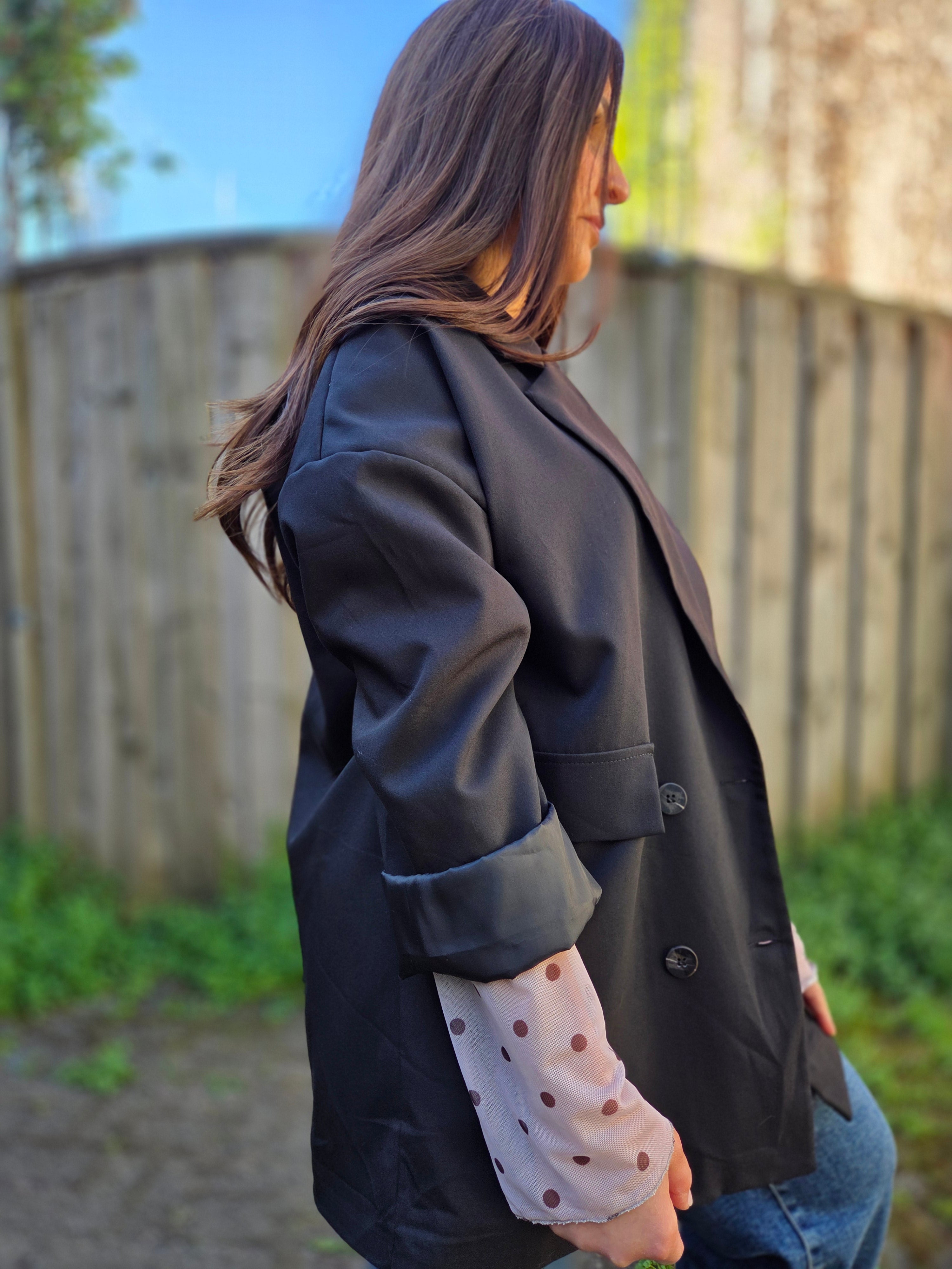 Oversized Blazer - Unique Flores 
