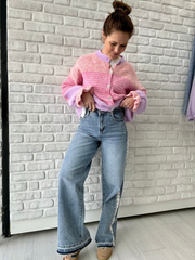 Stylische Wide Leg Jeans - Unique Flores 