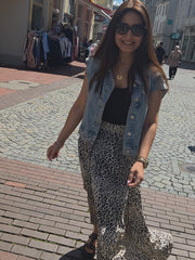 Crop-Weste Denim - Unique Flores 