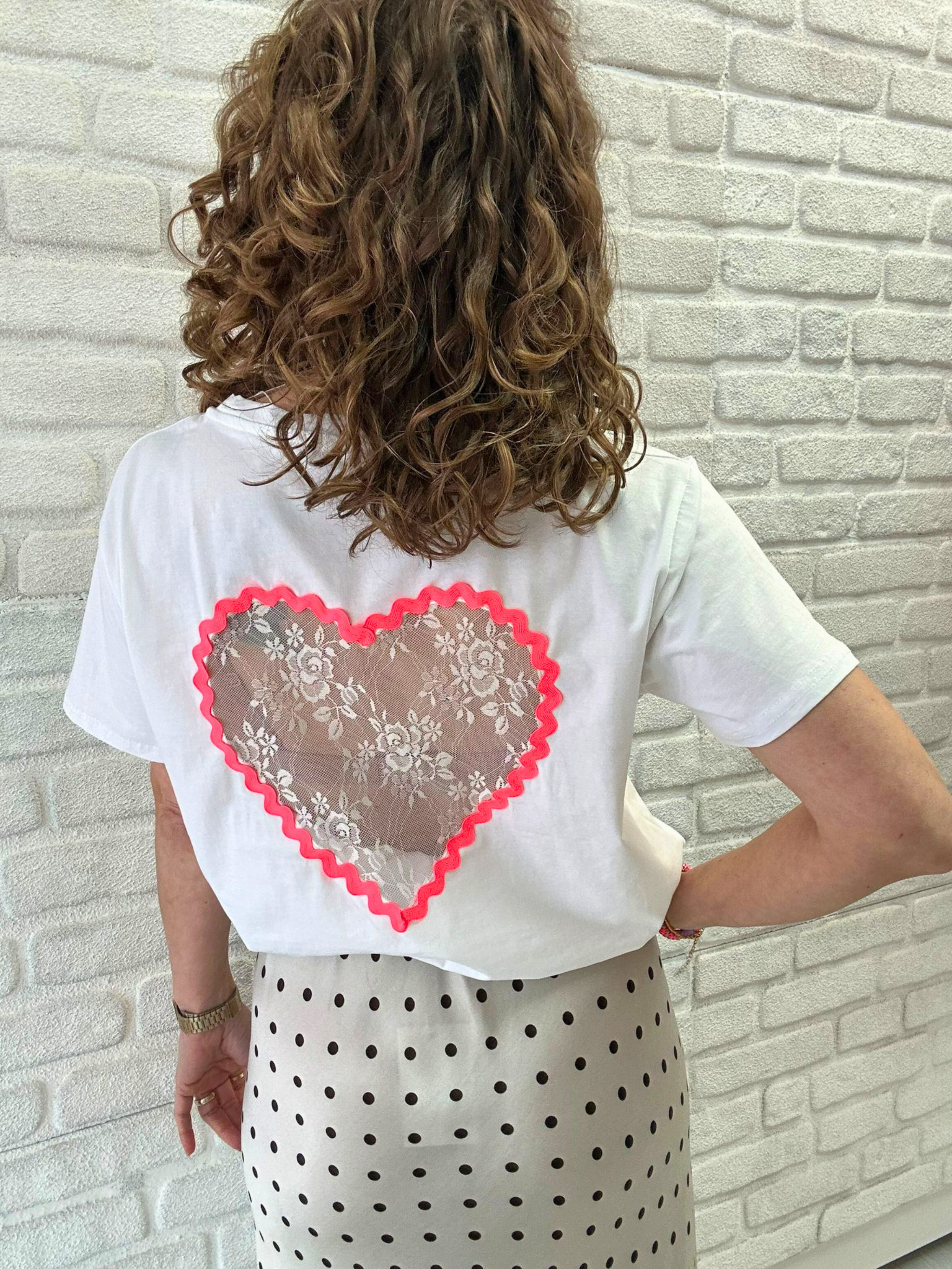 T-Shirt Lace Heart - Unique Flores 