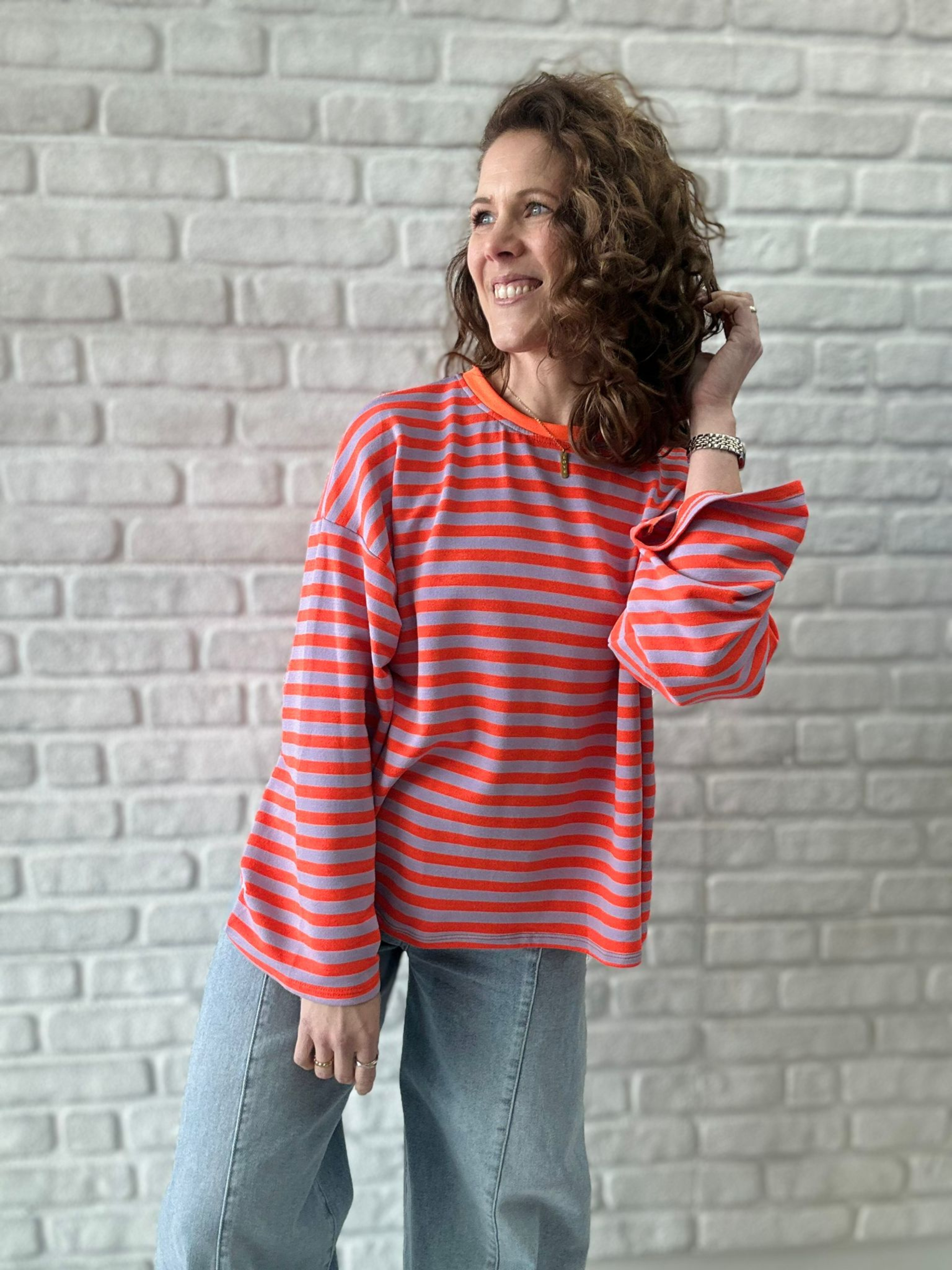 Longsleeve mit Streifen - Unique Flores 