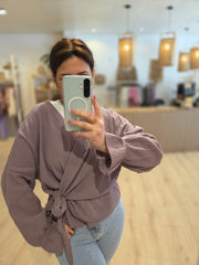 Musselin Wickelbluse