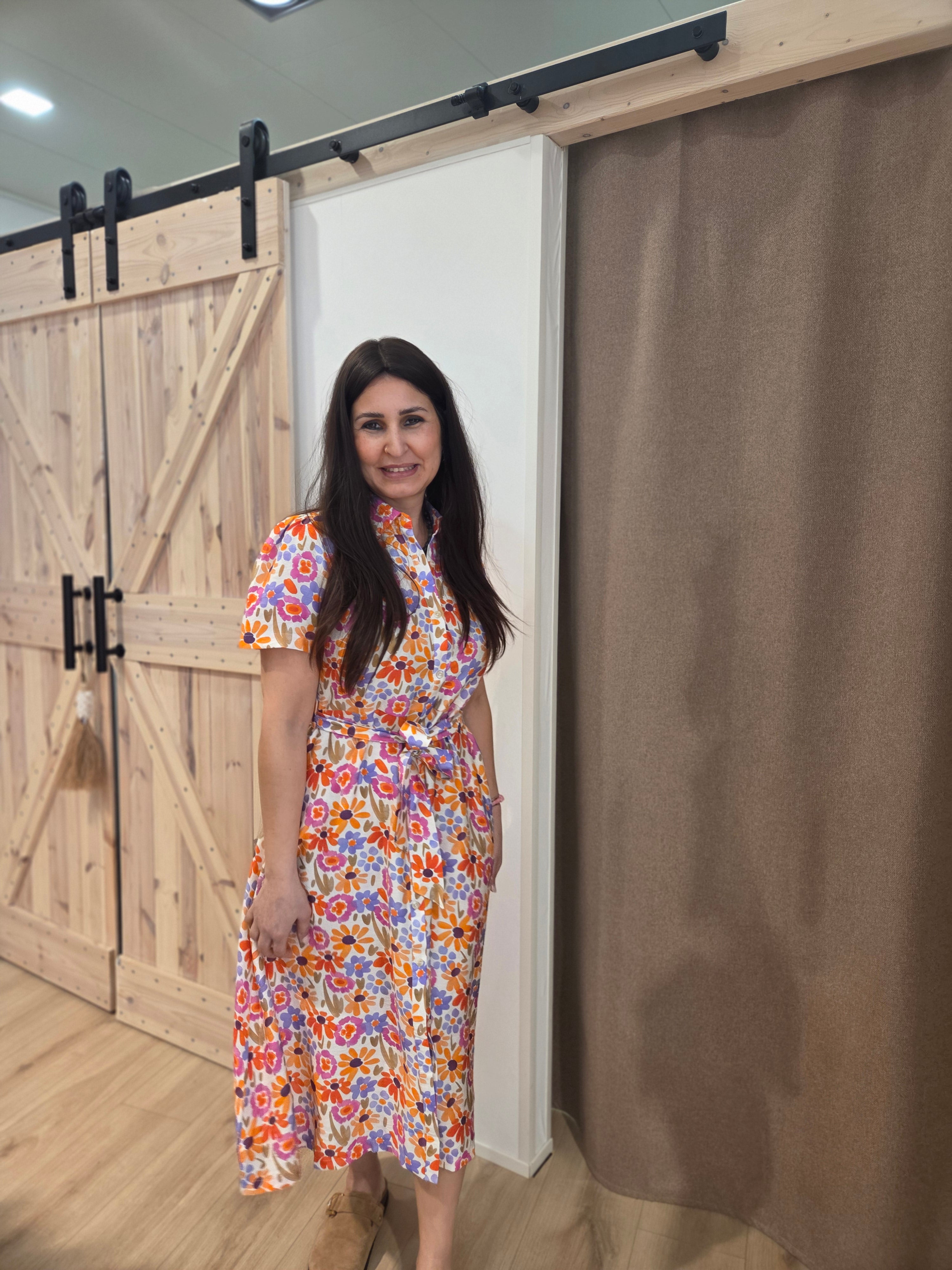 Midikleid Blumenprint - Unique Flores 